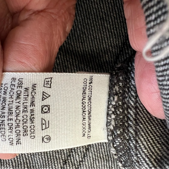 We The Free Black Denim Mini Skirt Raw Hem Y2K Rocker - Picture 5 of 5